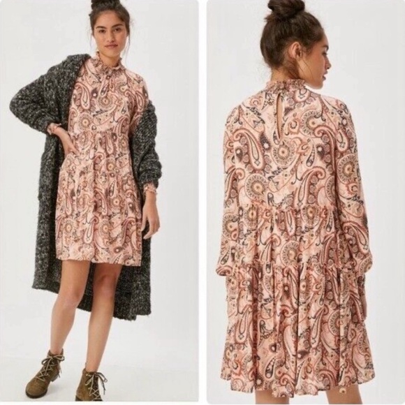 anthropologie Cady Tiered Tunic Swing Style Dress Small - Picture 2 of 7